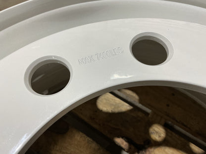SCUFFED - Automann 157.L225X825SP White Steel Wheel, Stud Pilot, 22.5'' X 8.25''