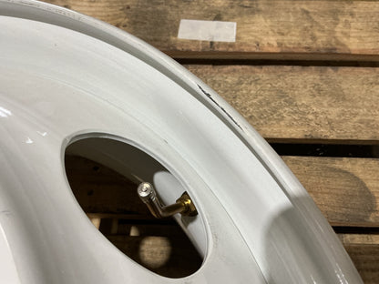 SCUFFED - Automann 157.L225X825SP White Steel Wheel, Stud Pilot, 22.5'' X 8.25''