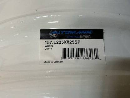 SCUFFED - Automann 157.L225X825SP White Steel Wheel, Stud Pilot, 22.5'' X 8.25''