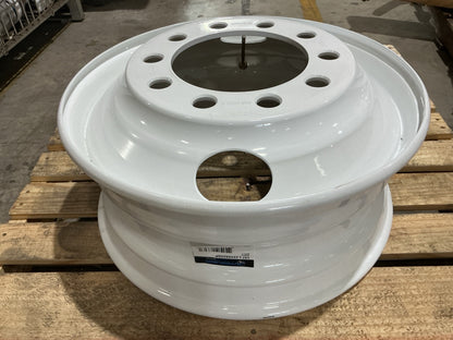 SCUFFED - Automann 157.L225X825SP White Steel Wheel, Stud Pilot, 22.5'' X 8.25''