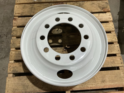 SCUFFED - Automann 157.L225X825SP White Steel Wheel, Stud Pilot, 22.5'' X 8.25''