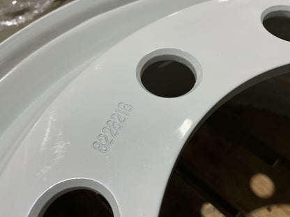 SCUFFED - Automann 157.L225X825SP White Steel Wheel, Stud Pilot, 22.5'' X 8.25''
