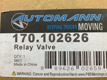Automann 170.102626 R 12 Style Relay Valve, 1/2'' Vertical Delivery, 4 PSI Crack