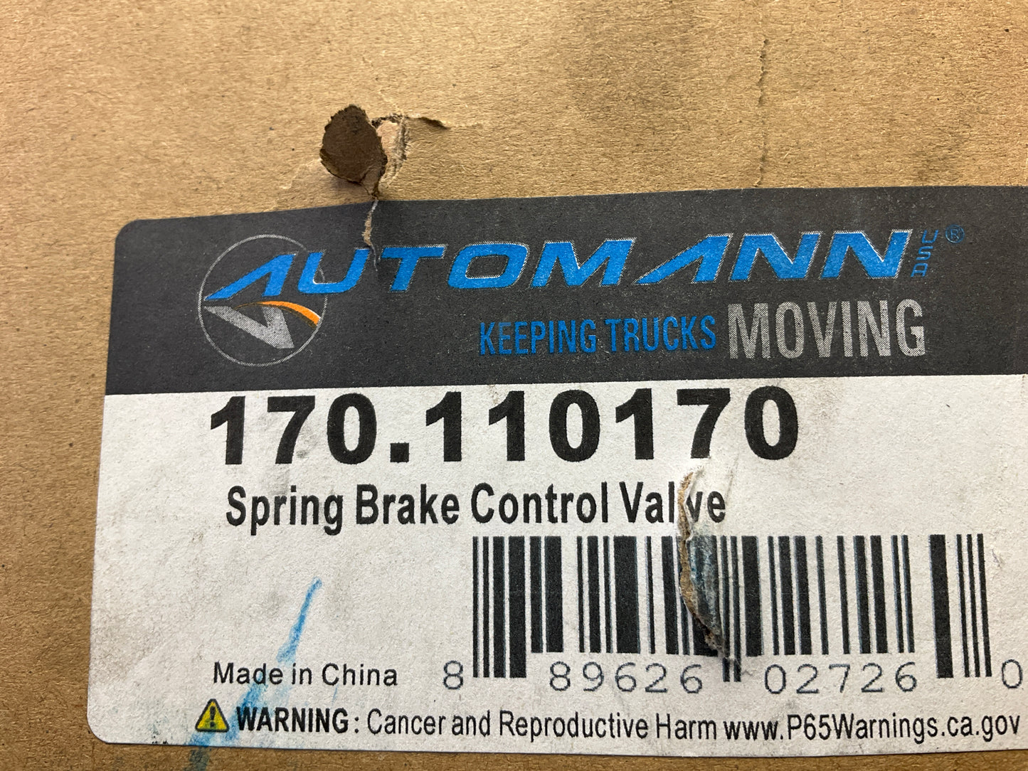 Automann 170.110170 Spring Brake Control Valve 1/2'' Replaces Dayton AV110171
