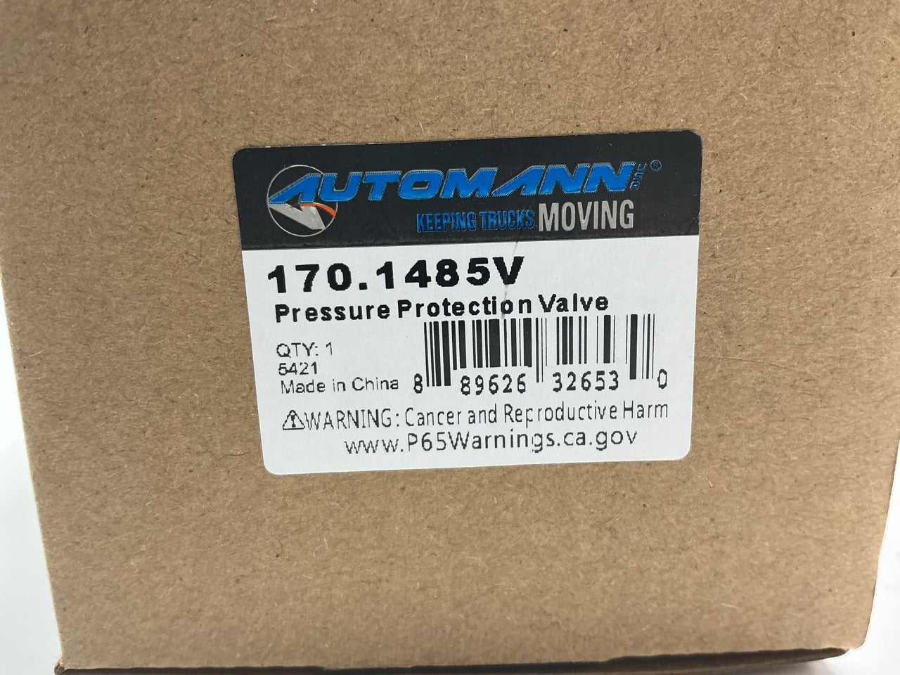 Automann 170.1485V Pressure Protection Valve, Replaces 032219 918301 401155