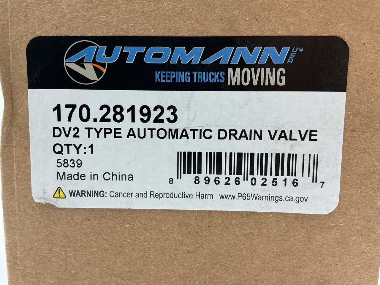 Automann 170.281923 DV-2 Automatic Drain Valve