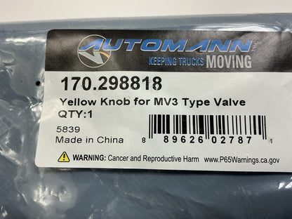 Automann 170.298818  Yellow Parking Brake Knob For MV3 Dash Valves