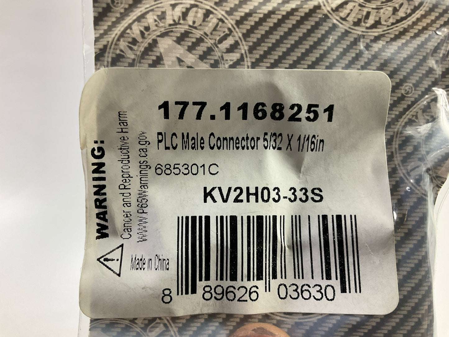 Automann 177.1168251 Male PLC Air Brake Fitting Brass Connector, 5/32'' X 1/16''