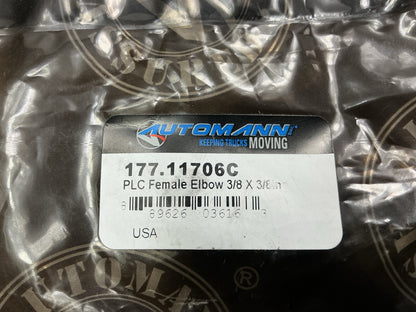 Automann 177.11706C PLC Female Elbow 90 Degree, 3/8'' NPT X 3/8'' Tube