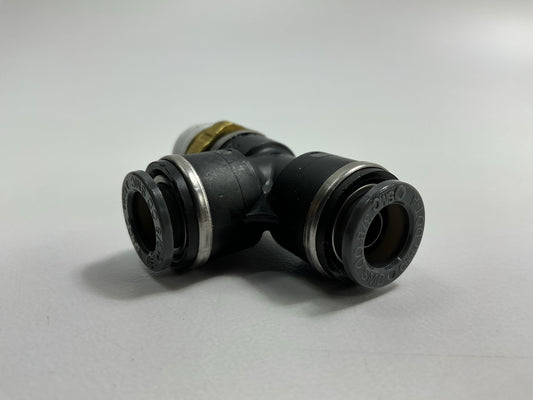 Automann 177.11716C Push-Lock Air Brake Fitting, Male Run Tee, 3/8'' X 3/8''