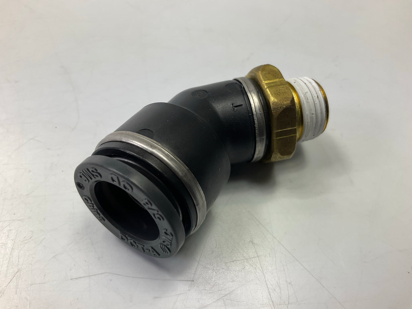 Automann 177.117410C Push To Connect 45 Degree Elbow, 5/8'' Tube X 3/8'' NPT