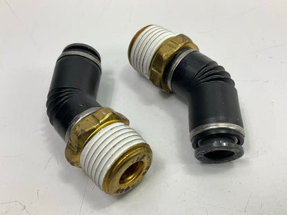 (5) Automann 177.11746D PLC 45 Degree Elbow 3/8 Tube X 1/2 NPT Air Brake Fitting