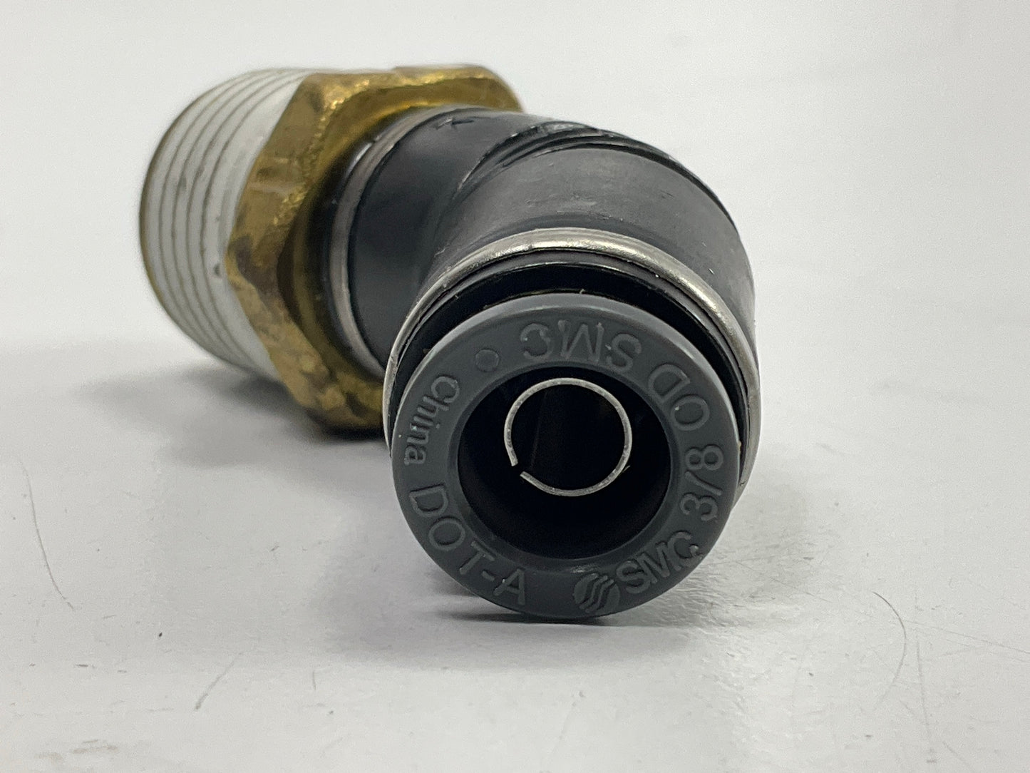 (5) Automann 177.11746D PLC 45 Degree Elbow 3/8 Tube X 1/2 NPT Air Brake Fitting