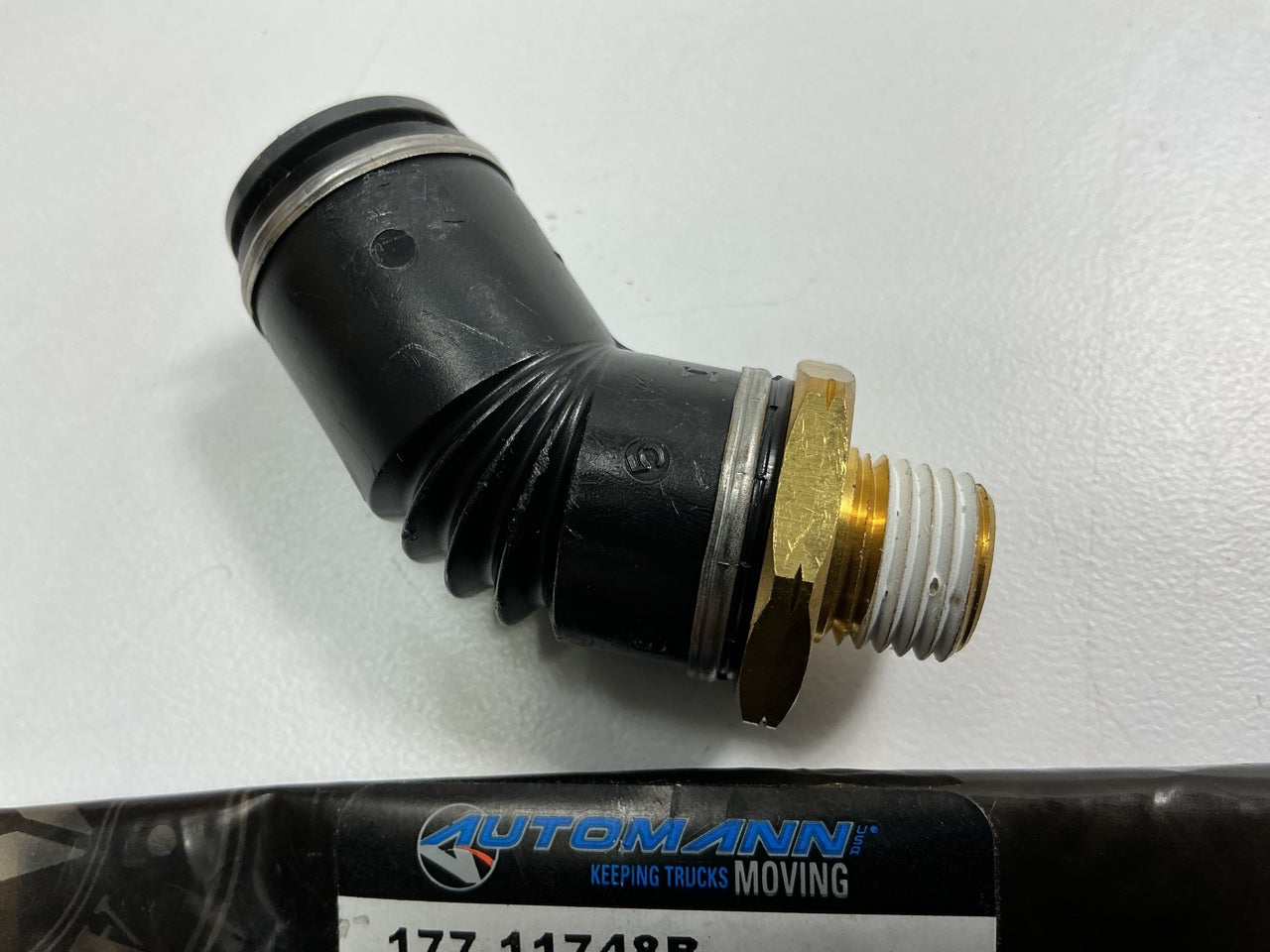 Automann 177.11748B Air Brake Push-lock Fitting 45 Degree Male Elbow 1/2'' X 1/4''