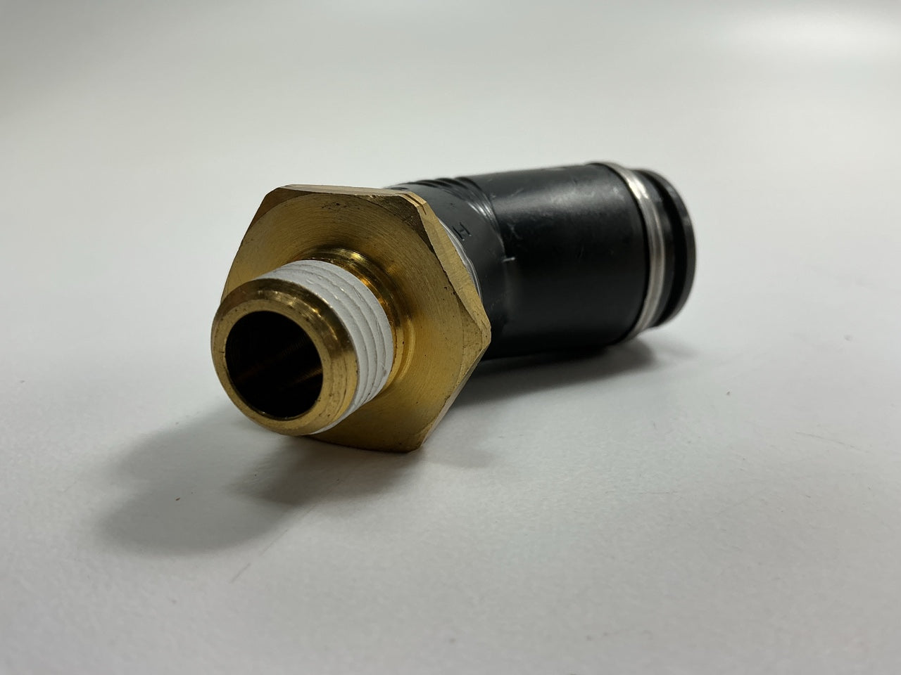 Automann 177.11748B Air Brake Push-lock Fitting 45 Degree Male Elbow 1/2'' X 1/4''