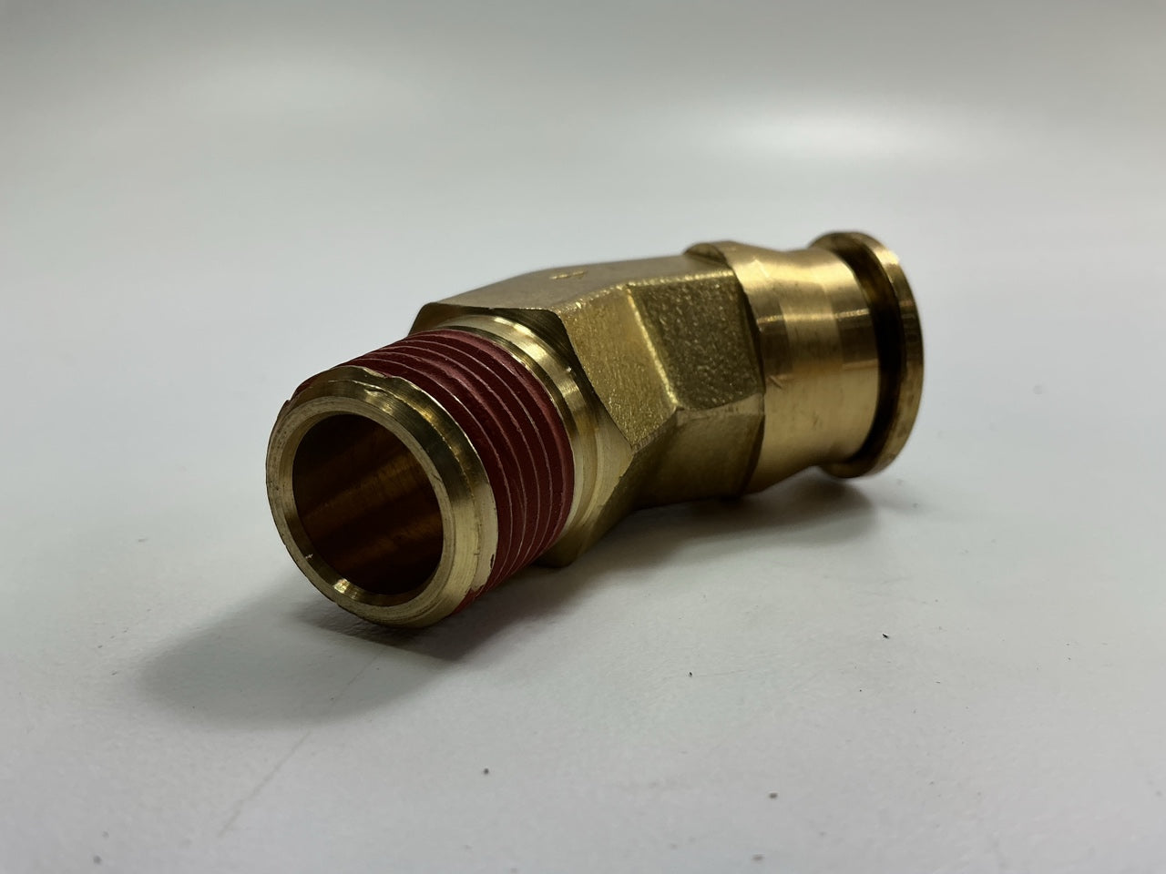 Automann 177.13B1712D Brass PLC Male 45 Deg Elbow Fitting, 3/4'' Tube, 1/2'' Pipe