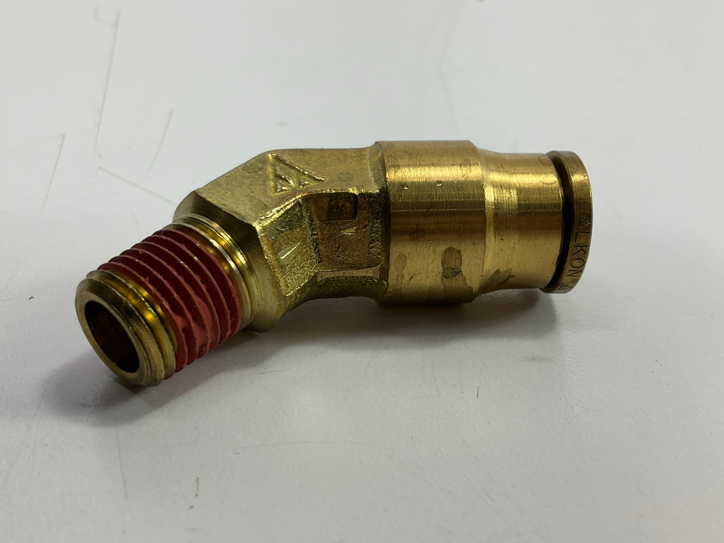 Automann 177.13B178B Brass PLC 45 Deg NS Elbow 1/2'' X 1/4'' Air Brake Fitting