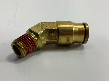 Automann 177.13B178B Brass PLC 45 Deg NS Elbow 1/2'' X 1/4'' Air Brake Fitting