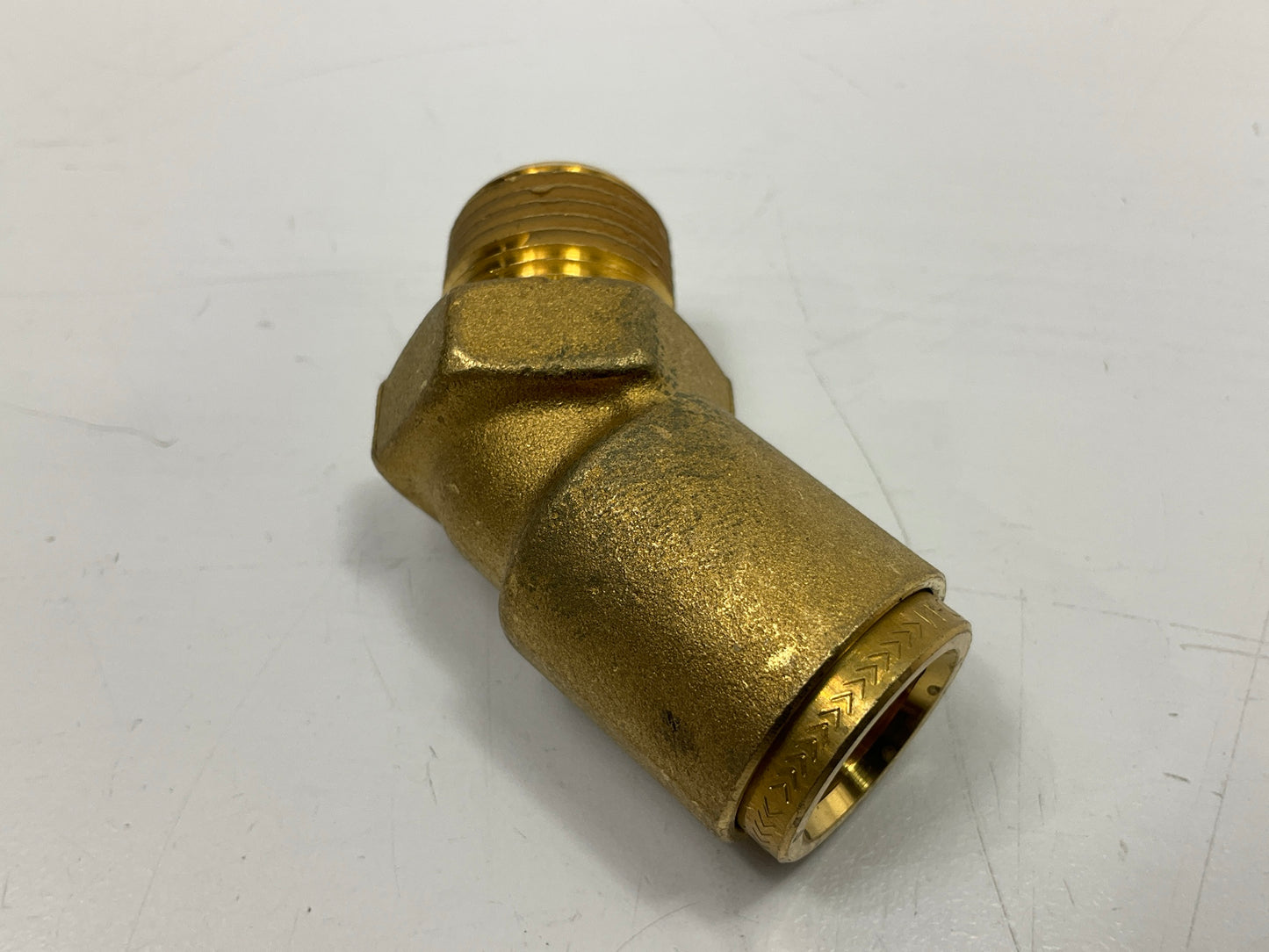 Automann 177.13B178C 45 Degree PLC Push-lock Air Brake Fitting 1/2'' X 3/8'' Elbow