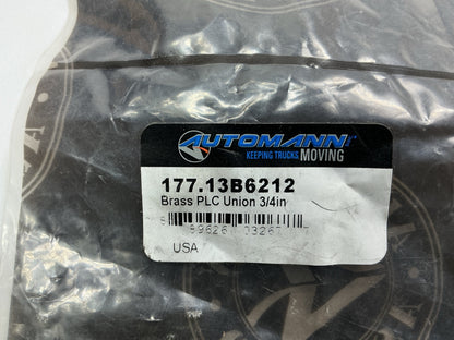 Automann 177.13B6212 3/4''  Brass PLC Union Push-Lock Connector Air Brake Fitting