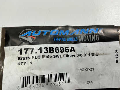 Automann 177.13B696A 3/8''x1/8'' Push-Lock Air Brake Fitting 90° Male Swivel Elbow