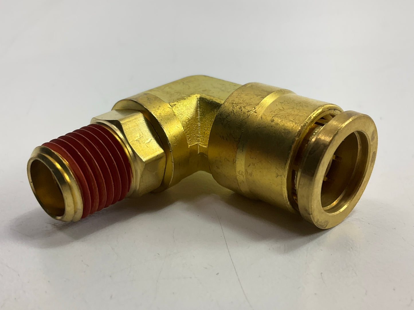 Automann 177.13B698B Push-Lock Air Brake Fitting 90° Male Swivel Elbow 1/2 X 1/4