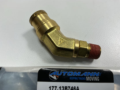 AUTOMANN 177.13B746A 3/8'' Tube X 1/8'' Swivel Pipe 45 Degree Air Brake Fitting