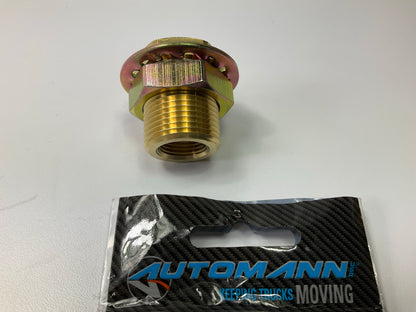 Automann 177.4003 3/8'' Female Bulkhead Frame Fitting 1''-14 Thread 1-5/16'' Long