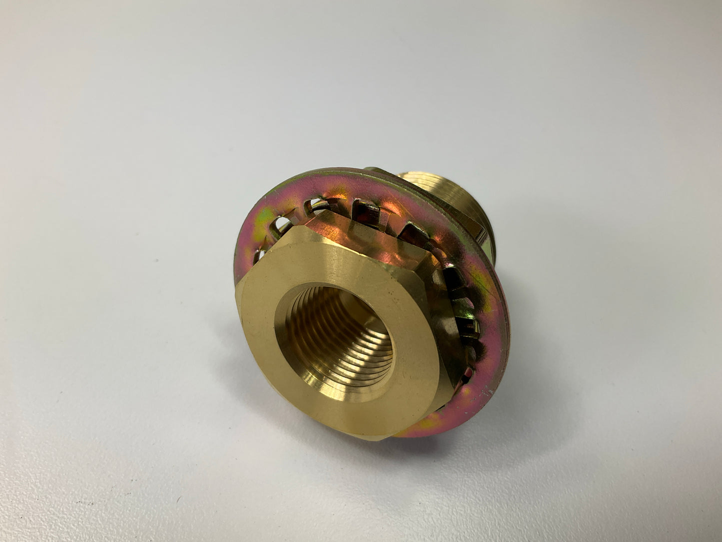 Automann 177.4003 3/8'' Female Bulkhead Frame Fitting 1''-14 Thread 1-5/16'' Long