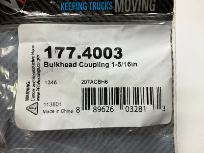 Automann 177.4003 3/8'' Female Bulkhead Frame Fitting 1''-14 Thread 1-5/16'' Long