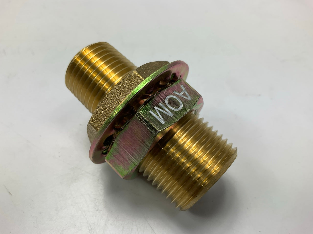Automann 177.4006 1/2'' Male X 3/8'' Female Bulkhead Frame Fitting 1-29/32'' Long