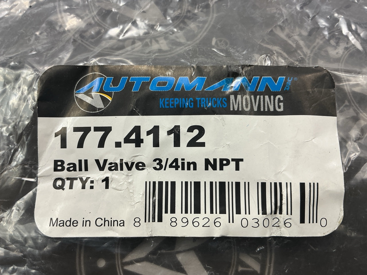 Automann 177.4112 Ball Valve, 3/4'' NPT Female Ends