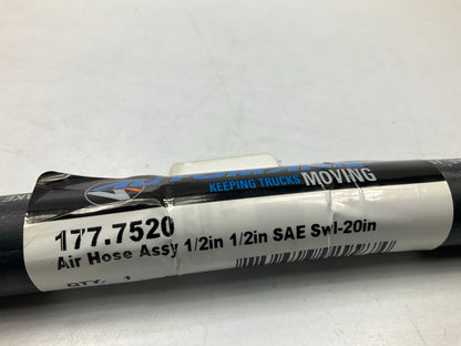 Automann 177.7520 Air Brake Hose, 1/2'' Swivel X 1/2'' Swivel X 20'' Long