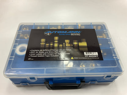 Automann 177-8000KT Compression Air Fitting Mobile Repair Kit, 95 Pieces W/ Case