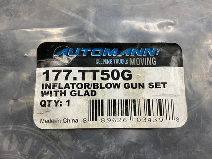 Automann 177.TT50G  Inflator & Blow Gun Kit W/ Gladhand, 50 Feet 3/8'' Air Hose
