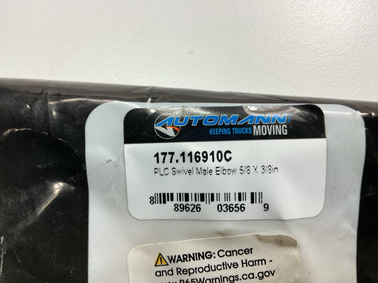 Automann 177.116910C PLC Swivel, Male 90° Elbow, 5/8''  X 3/8'' Air Brake Fitting