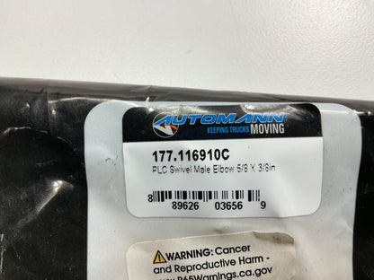 Automann 177.116910C PLC Swivel, Male 90° Elbow, 5/8''  X 3/8'' Air Brake Fitting