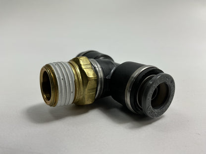 Automann 17711726C Push-Lock Air Brake Fitting DOT 3/8'' Tube 3/8'' NPT TEE Thread