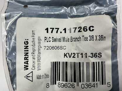 Automann 177.11726C PLC Swivel Male Branch Tee 3/8'' X 3/8'' NPT