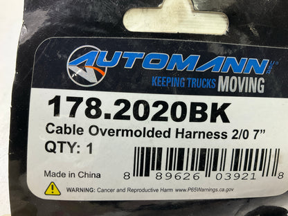 Automann 178.2020BK Black 2/0 Overmolded Cable Harness Replaces BC207M2BWS
