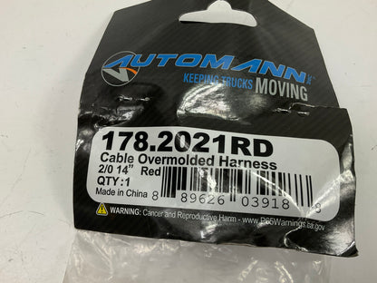 Automann 178.2021RD 14'' Red Cable 3-Battery Jumper Cable Harness