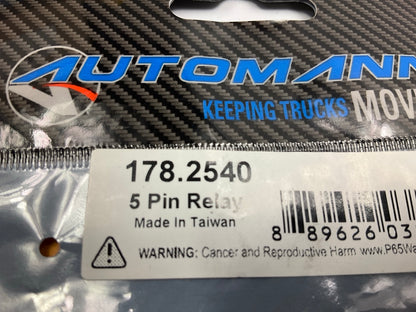 Automann 178.2540 40 Amp 5 Pin Relay Replaces 091231, 19-7501, 19-7500