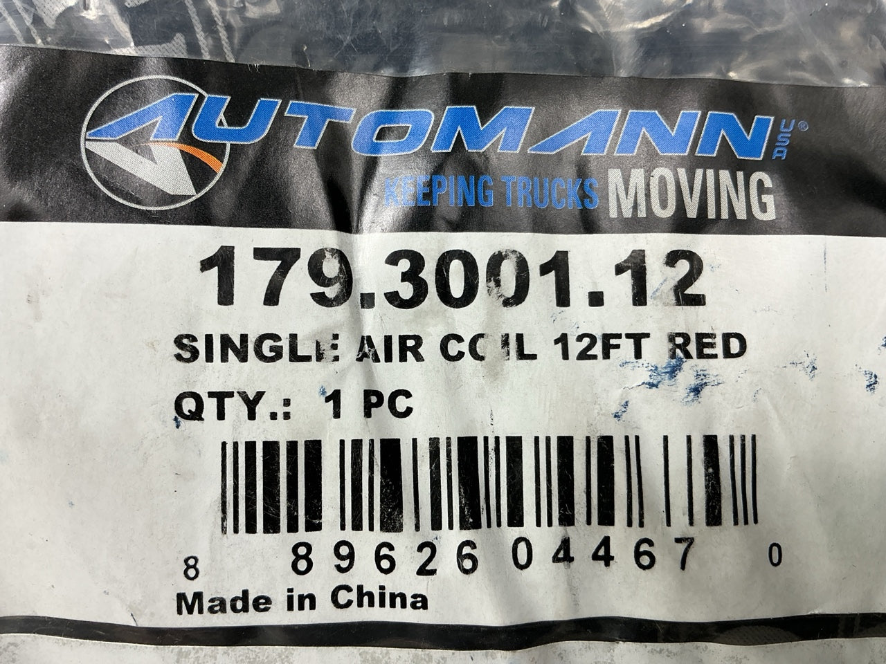 Automann 179.3001.12 Single Air Coil 12 Feet Red