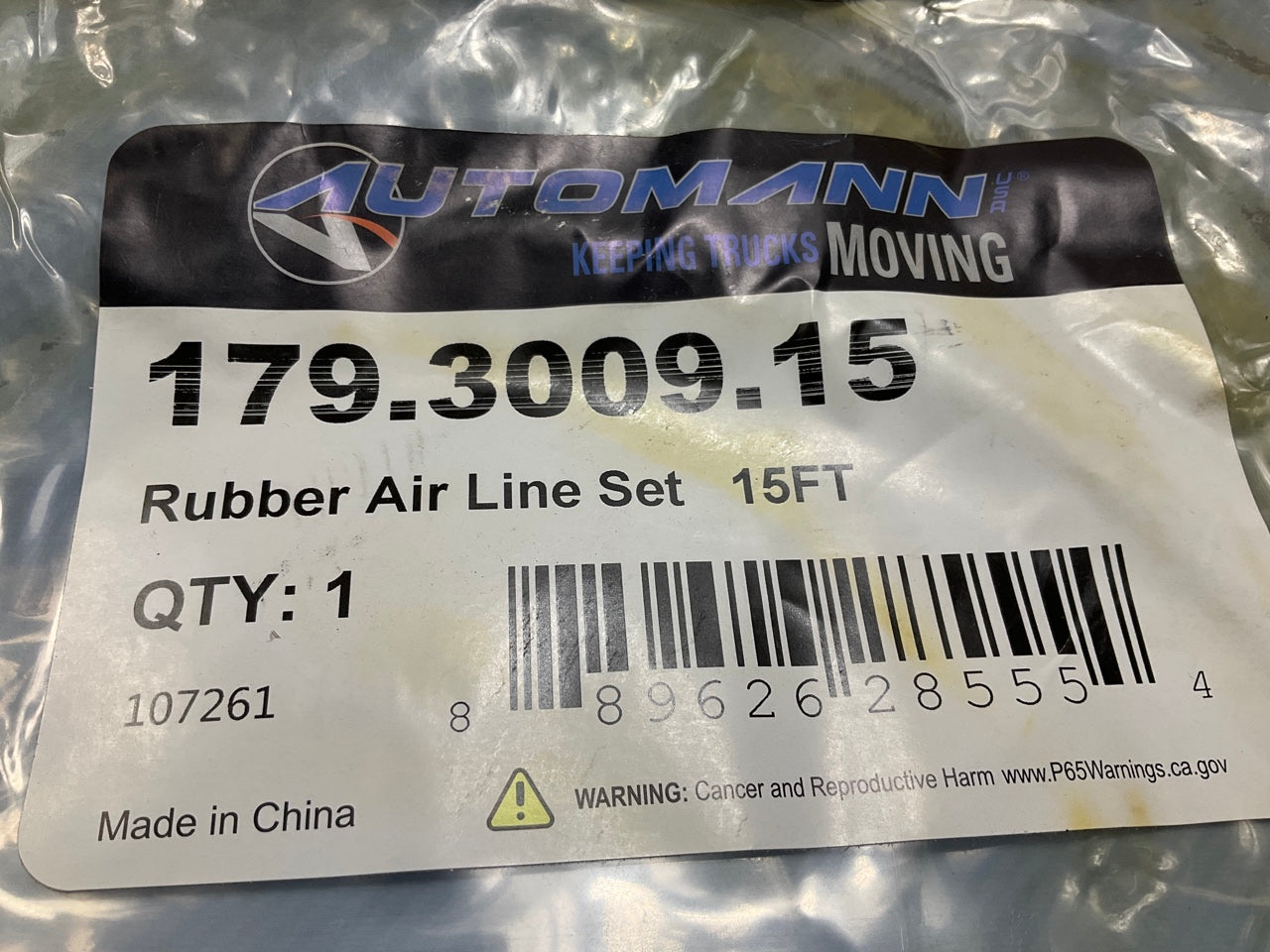 Automann 179.3009.15 Rubber Air Line Set 15 Feet W/handles 1/2'' Swivel