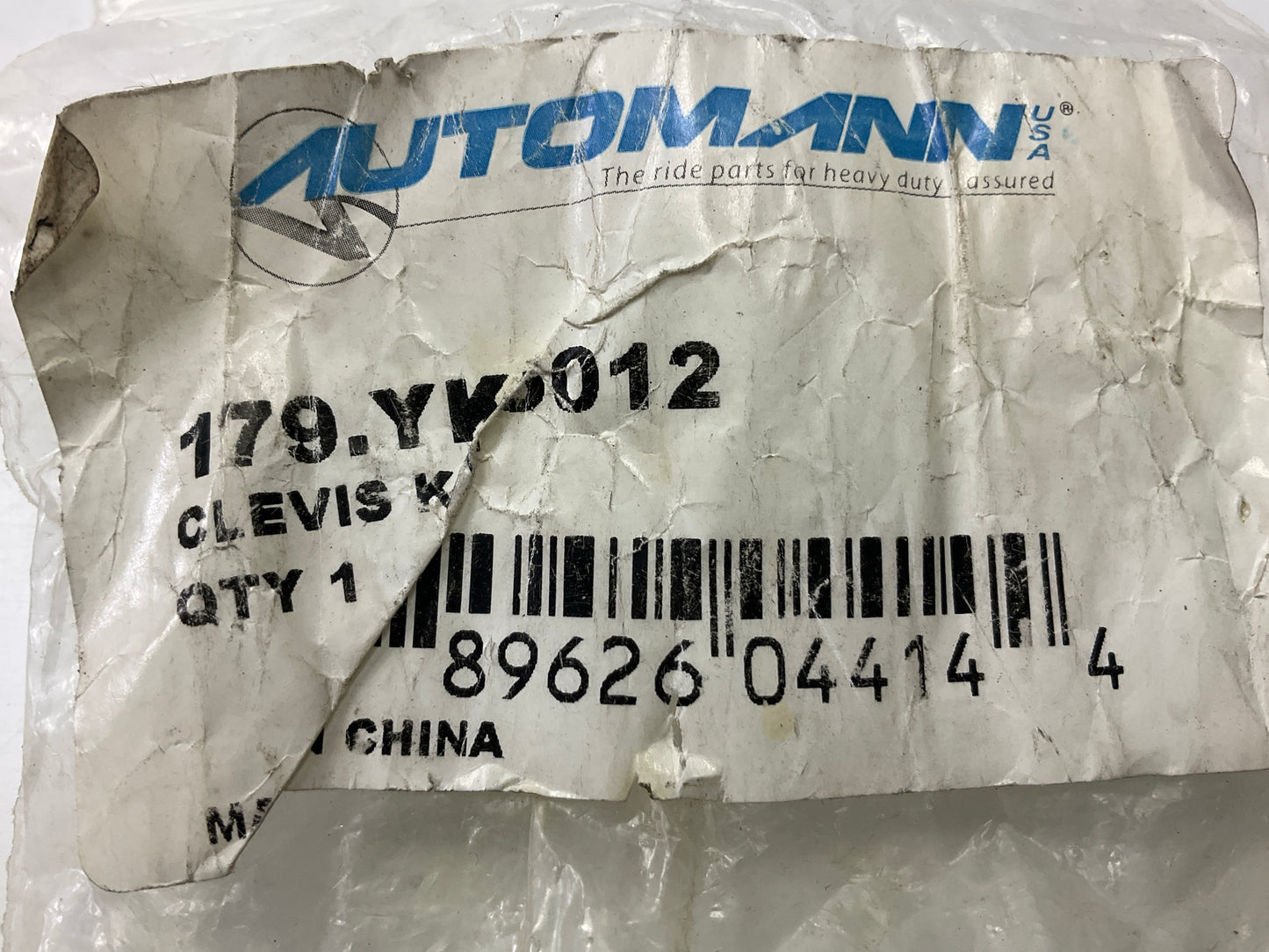 Automann 179.YK5012 Slack Adjuster Clevis Kit 1/2''-20 Straight, 1-3/8'' C-to-C