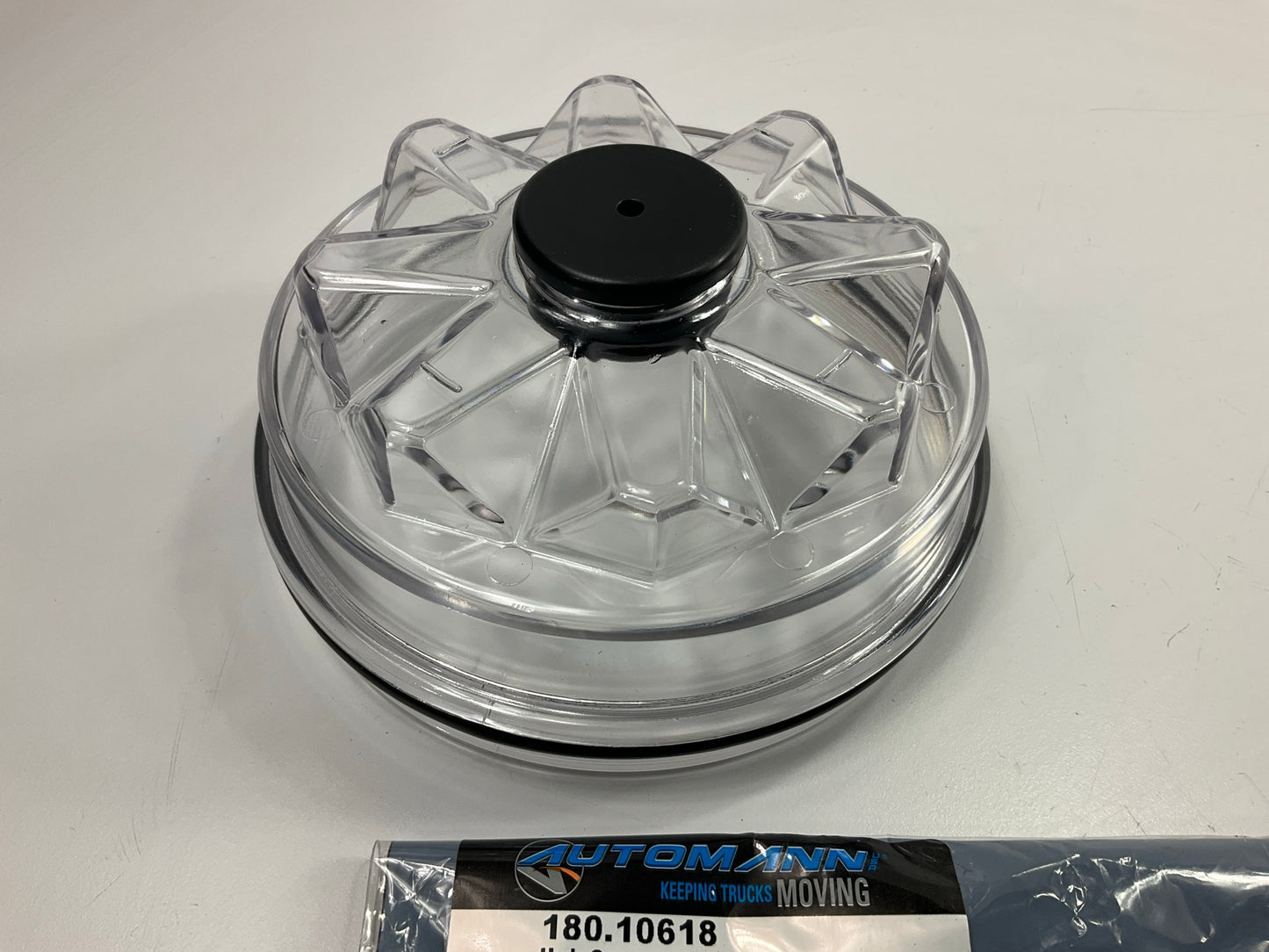 Automann 180-10618 Clear Hub Cap, 6-1/4''-8 Thread
