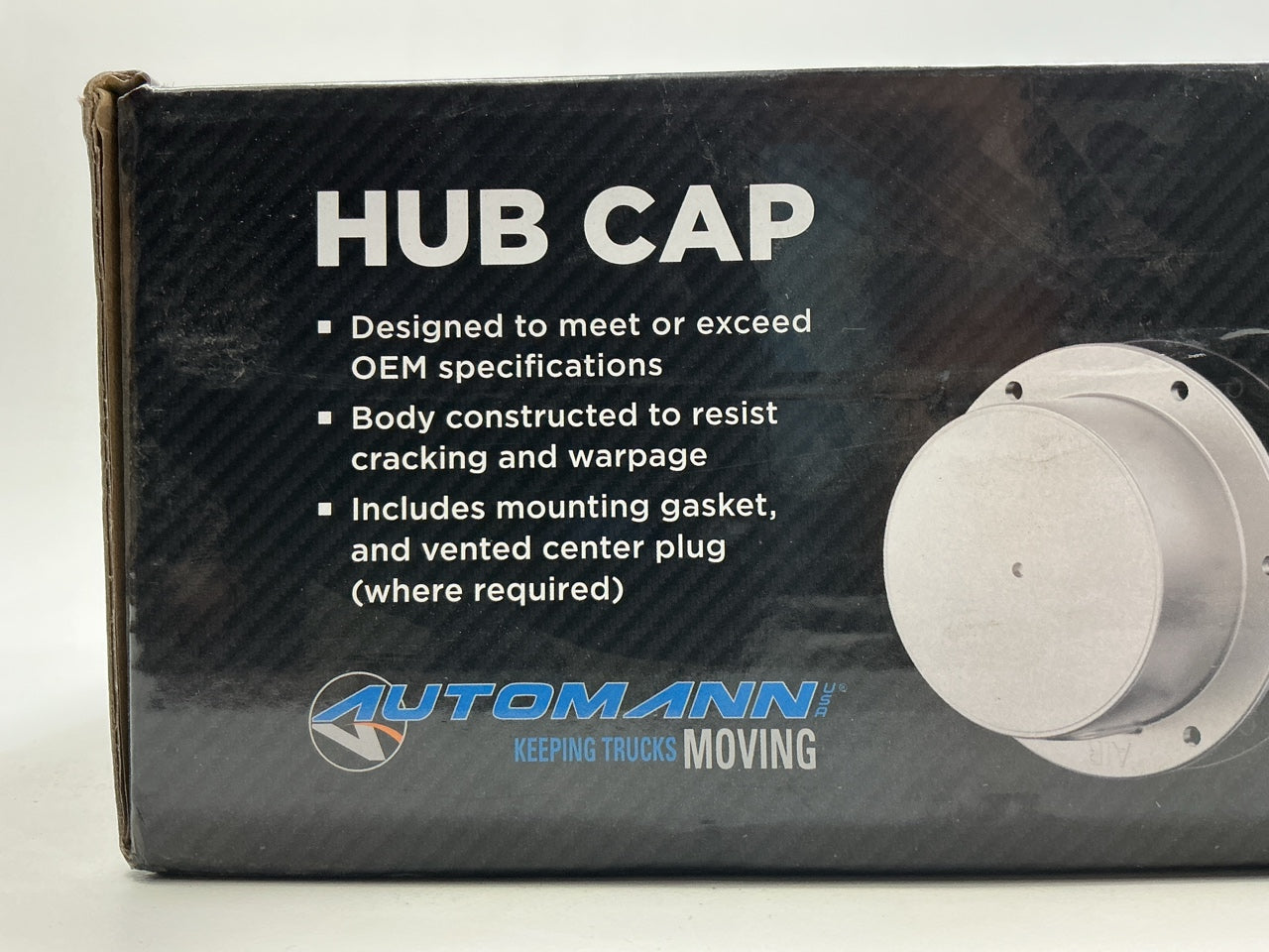 Automann 180.10630 Die Cast Hub Cap With Side Plug Replaces 343-4195 11-0669