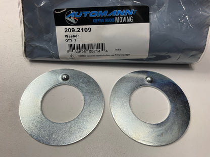 (2) Automann 209.2109 Axle Spindle Washer, 3.000'' OD X 1.531'' ID X 0.031'' Thick