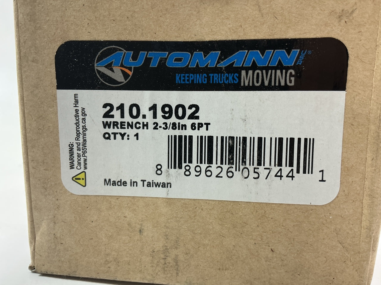 Automann 210-1902 2-3/8'' 6 Point Locknut Wrench Socket