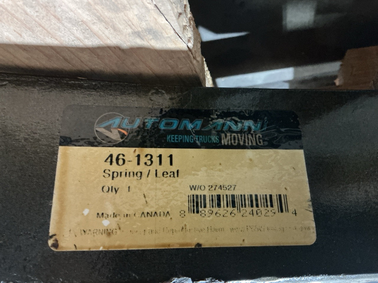 (2) Automann 46-1311 Leaf Springs, 9 Leaves, Rear, For Freightliner